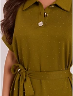 Šaty LK SK 510242.14 v khaki farbe Šaty LK SK 510242.14 v khaki farbe