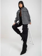 Dámska košeľa DN KS 4005.99P Tmavo šedá - FPrice