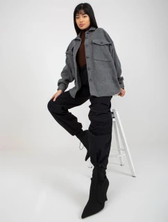 Dámska košeľa DN KS 4005.99P Tmavo šedá - FPrice