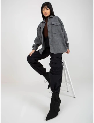 Dámska košeľa DN KS 4005.99P Tmavo šedá - FPrice