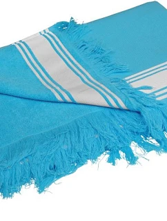 Kariban K 128 Plážový uterák Fouta 20.K128 tyrkysový/biely