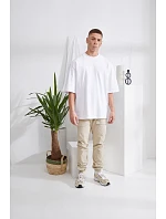 Build your Brand BY 193 Pánske tričko oversize „Huge Tee“ 56.0193 biela piesková