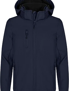 Clique Classic Softshell Jkt Jr Detská 3-vrstvová softshellová bunda s kapucňou 67.0909 tmavomodrá