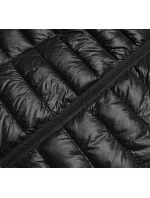 Ľahká čierna prešívaná dámska bunda (5M706-392)