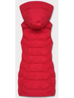 Červená dámska vesta s kapucňou (R8133-4)