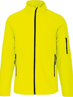 Kariban K 401 Pánska 3-vrstvová softshellová bunda 20.K401 fluorescenčná žltá