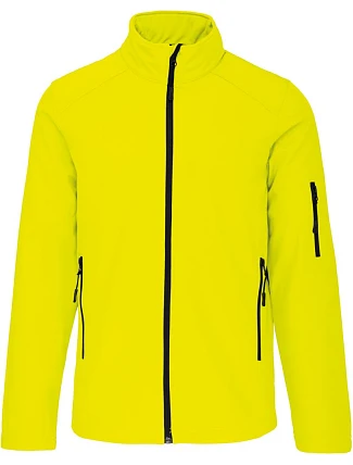 Kariban K 401 Pánska 3-vrstvová softshellová bunda 20.K401 fluorescenčná žltá Kariban K 401 Pánska 3-vrstvová softshellová bunda 20.K401 fluorescenčná žltá