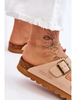 Klasyczne Damskie Klapki Big Star LL274478 Beżowe