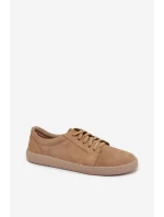 Tenisky typu barefoot z prírodného semišu Zazoo 314 beige
