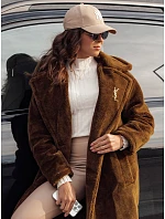 Dámsky zimný kabát GLAMFUR s dlhou ťavou kožušinou FashionStreet TY4699 Dámsky zimný kabát GLAMFUR s dlhou ťavou kožušinou FashionStreet TY4699