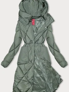 Zimná bunda s khaki golierom (LHD-23021)