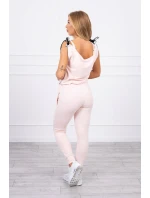 Nohavice/oblek s nápisom selfie powder pink Nohavice/oblek s nápisom selfie powder pink