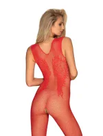 Horúce body N112 bodystocking red - Obsessive