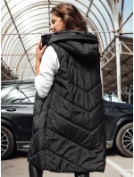 Dámska dlhá vesta LIDMAN čierna FashionStreet TY4561