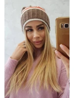 Dámska čiapka Kinga K297 cappuccino+rudy