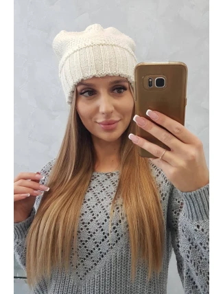 Dámska čiapka Danuta K331 dark ecru