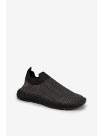 Wsuwane Buty Sportowe Damskie Ze Zdobieniem D&A TW121 Czarne