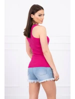 Rebrovaná blúzka s fuchsiovou blúzkou