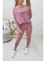 Súprava s oversize blúzou tmavo ružová Súprava s oversize blúzou tmavo ružová