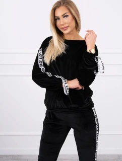 Láska velúrová súprava čierna