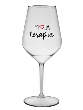 MOJA TERAPIA - priehľadný nerozbitný pohár na víno 470 ml
