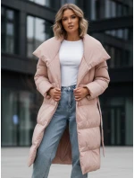 Dámsky prešívaný kabát FAVI ružový FashionStreet TY3090