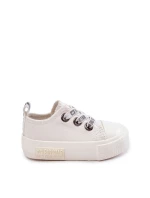 Dziecięce Skórzane Trampki BIG STAR KK374058 Białe