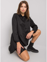 Čierna asymetrická dámska košeľa