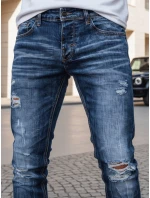Pánske modré džínsové nohavice FashionStreet UX3948 Pánske modré džínsové nohavice FashionStreet UX3948