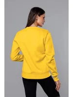 Svetlo žltá dámska tepláková mikina so sťahovacími lemami (W01-28)