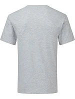 Fruit of the Loom Iconic 150 V-Neck T Tričko s výstrihom do V 16.1442 melírovaná šedá