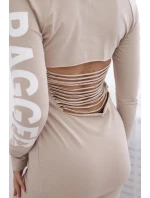 Ošúchané béžové šaty