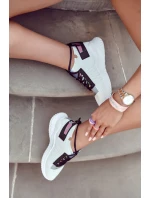 Damskie Wsuwane Sportowe Buty Sneakersy Białe Klayra