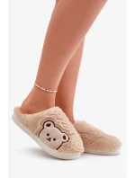 Dámske huňaté papuče s medvedíkom Fiorinella Dámske huňaté papuče s medvedíkom Fiorinella