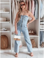 Dámsky džínsový overal s korzetom GORSSANKA modrý FashionStreet EY2587