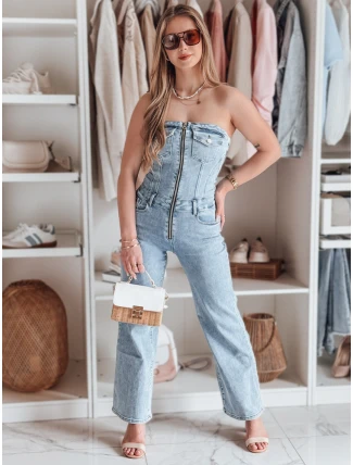 Dámsky džínsový overal s korzetom GORSSANKA modrý FashionStreet EY2587