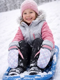 YOCLUB REN-0314G Dievčenské lyžiarske rukavice