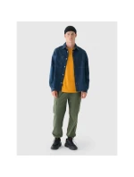 Pánske tričko oversize s potlačou 4F 4FRAW24TTSHM2578-70S