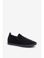 Damskie Tenisówki Trampki Slip-On Czarne Lovinia