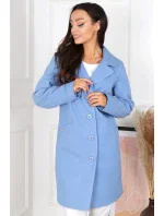 Dámsky kabát Magda Svetlo modrá - MERCE Dámsky kabát Magda Svetlo modrá - MERCE