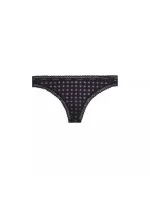 Dámske tangá 000QD3763E FTU čierne so vzorom - Calvin Klein