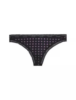 Dámske tangá 000QD3763E FTU čierne so vzorom - Calvin Klein