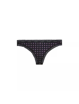 Dámske tangá 000QD3763E FTU čierne so vzorom - Calvin Klein