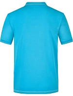 Daiber JN 569 Pánske elastické polo z džerseju 02.0569 aqua/biela
