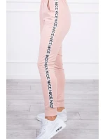 Sada s ozdobnými stuhami tmavo púdrovo ružová