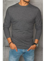 Pánske antracitové tričko s dlhým rukávom Dstreet LX0535