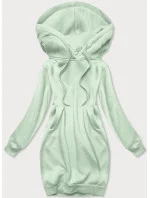 Dlhá tepláková mikina v pistáciovej farbe (YS10005-39)