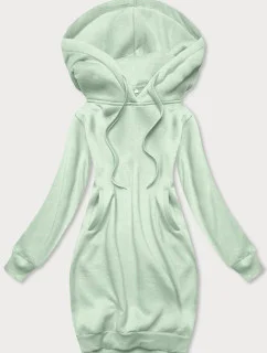 Dlhá tepláková mikina v pistáciovej farbe (YS10005-39)