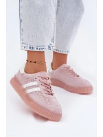 Dámske kožené semišové tenisky na platforme Pink Artelle Dámske kožené semišové tenisky na platforme Pink Artelle