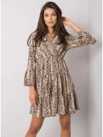 Šaty DHJ SK 8777B 1.11P čierna a béžová